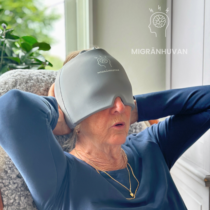 Kylande mössa - Lindra spänningshuvudvärk & migrän med Migränhuvan.